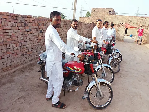 Pastors with their new bikes